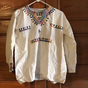 Vintage embroidered cotton shirt